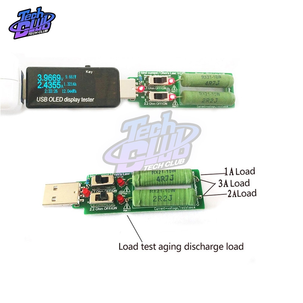 

Aideepen USB резистор с переключателем 5В 1A/2A/3A