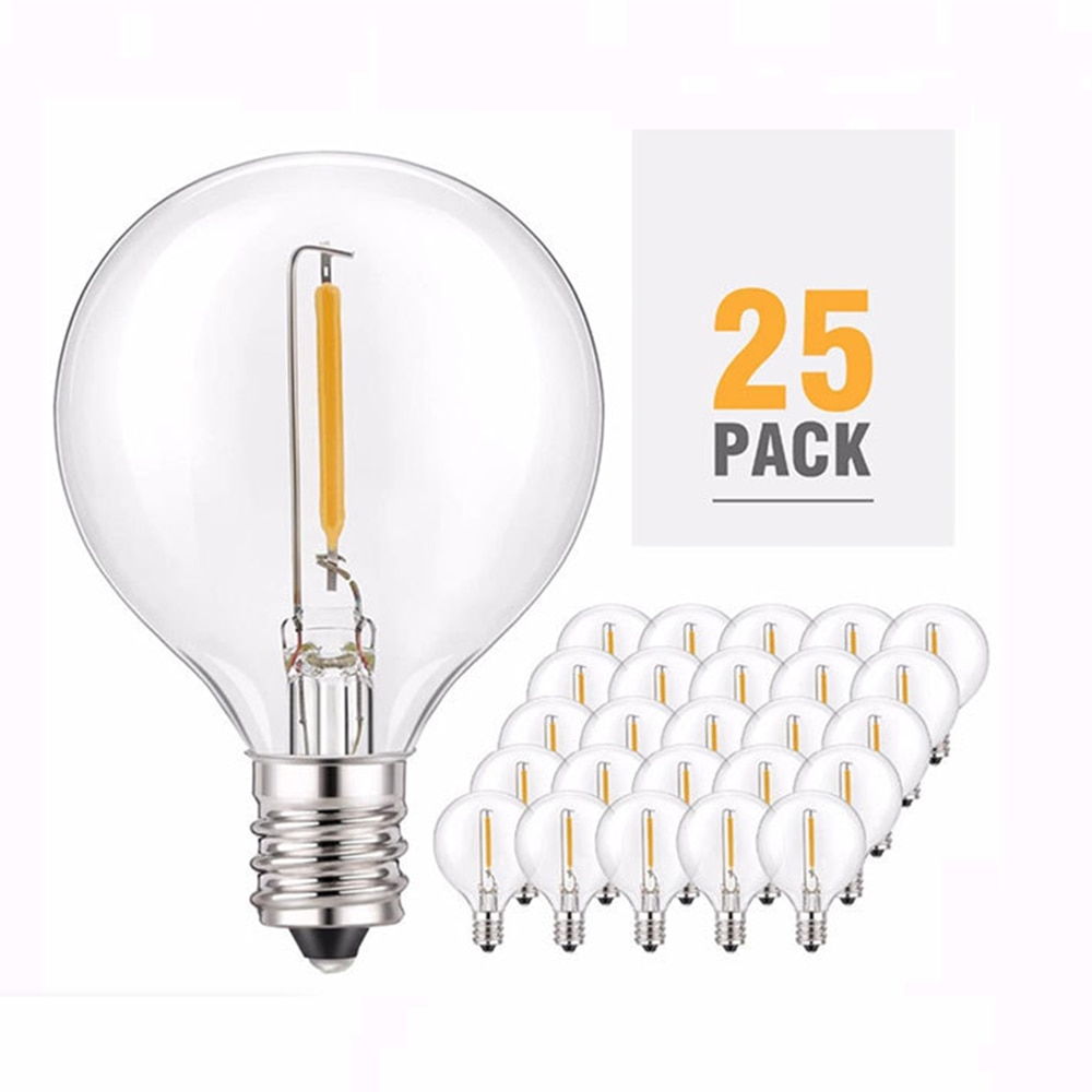 

Topdii LED лампы G40 E12 прозрачные 2700K 6/25 шт