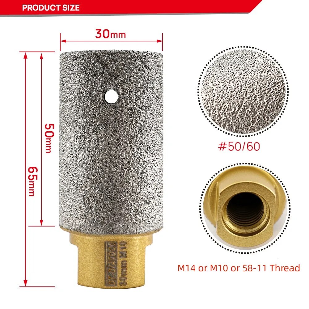 

DT-DIATOOL Алмазные фрезы для плитки M14 10-35 мм