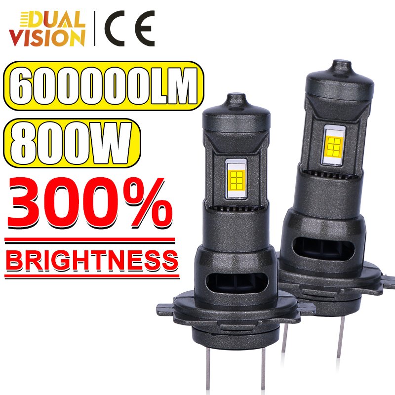 

2PCS H7 Светодиодные автомобильные фары лампочка 600000LM 800W ультравысокий ближний свет 6000K 1: 1 мини - диод Canbus линза беспроводная автомобильная лампа 12V 24V