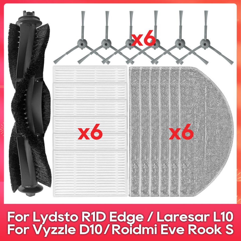 

Подходит для ( ILIFE V20, Vyzzle D10, Laresar L10, Lydsto R1D Edge, Roidmi Eve Rook S, MiWhole M9 Lite ) Щетка, Фильтр, Швабра