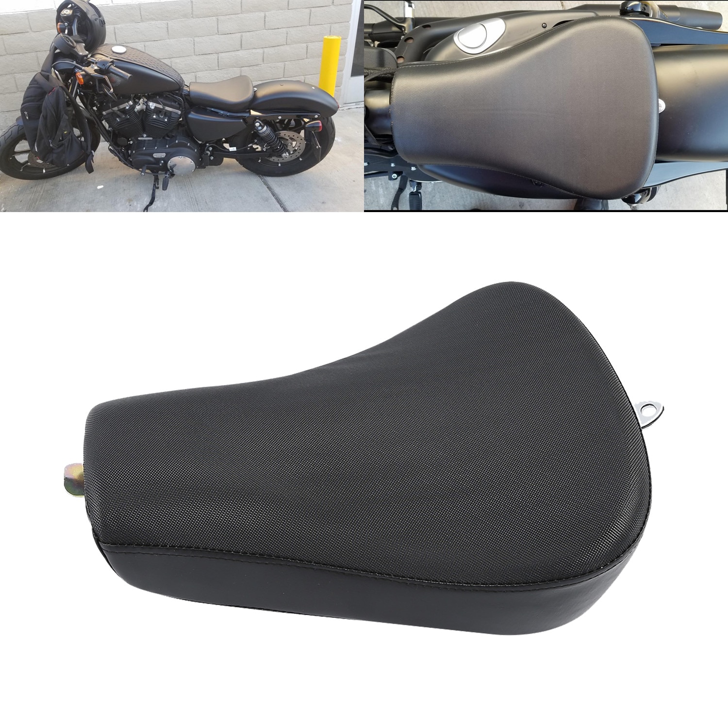 

Черная передняя подушка на сиденье для мотоциклиста, для мотоциклистов Harley Sportster Forty Eight XL883 1200 72 48