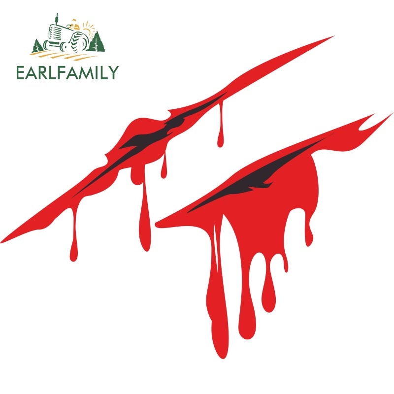 

EARLFAMILY 13 см x 12 см автомобильный Стайлинг, кровавые маркеры в виде когтей, автомобильная наклейка s, автомобильная виниловая наклейка, автомобильные аксессуары