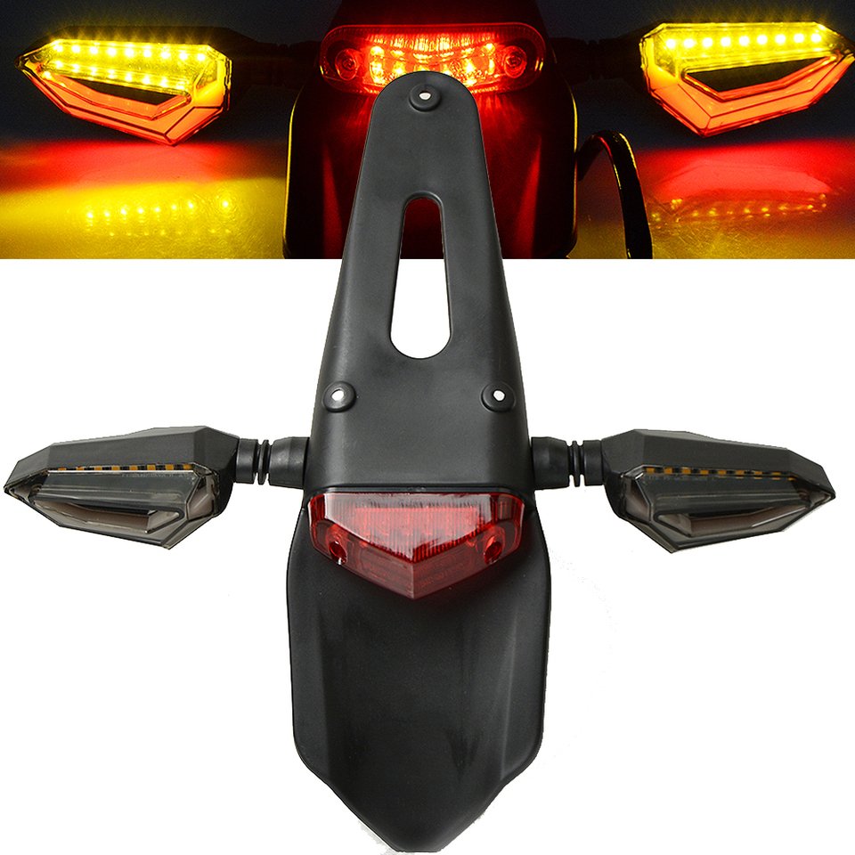 

Мотоцикл эндуро испытания Байк ДЛЯ CRF YZ CR EXC WRF 250 400 426 450 светодиодный задний светильник заднее крыло Стоп Хвост поворотники светильник