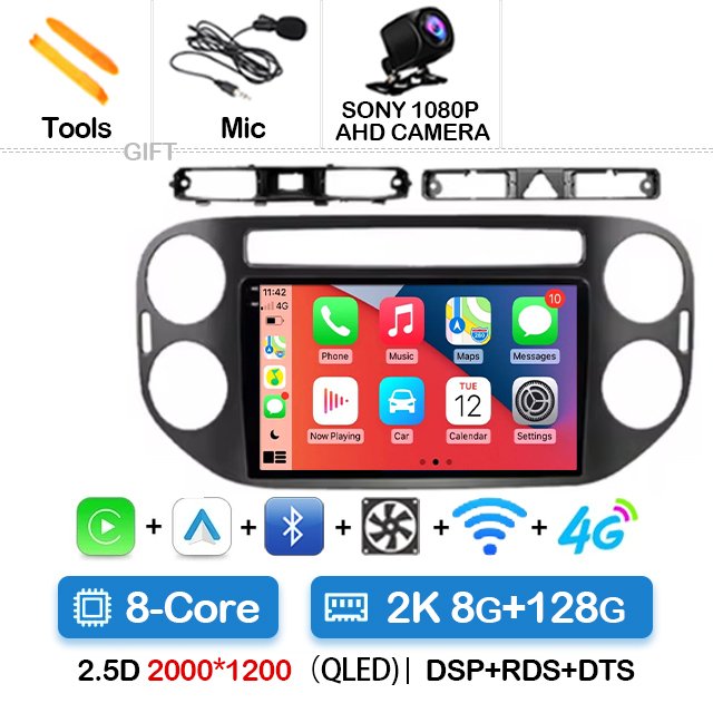

Автомагнитола на Android 14 для VW Volkswagen Tiguan 1 NF 2006 - 2016 мультимедийный стерео видеоплеер Carplay Авто 4G WIFI головное устройство GPS