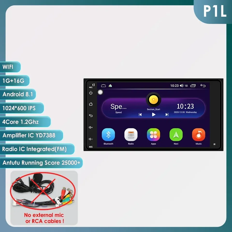 

Hizpo 7-дюймовый AI-голос Универсальный Android автомобильный стерео GPS радио для Toyota 4runner Camry Corolla Tuntra RAV4 мультимедийная навигация