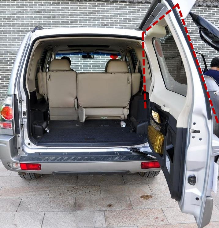 

1 шт. резиновая задняя дверь для Pajero V60, уплотнительная резина для Montero V70 с зажимами, защитная резиновая уплотнитель для Shogun Mr 437186