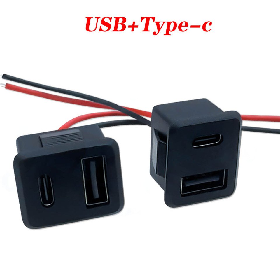 

Двухслойная USB розетка LAJQTAO с лампой