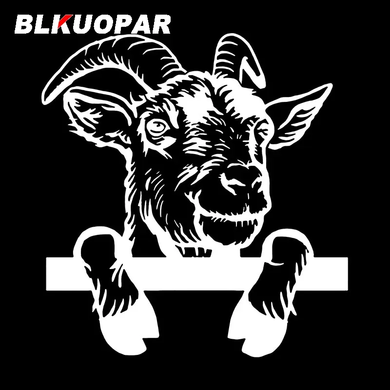 

BLKUOPAR маленькая коза выглядывающая автомобильные наклейки милые животные наклейка устойчивая к царапинам вырезанный багажник кондиционер автомобильный Стайлинг