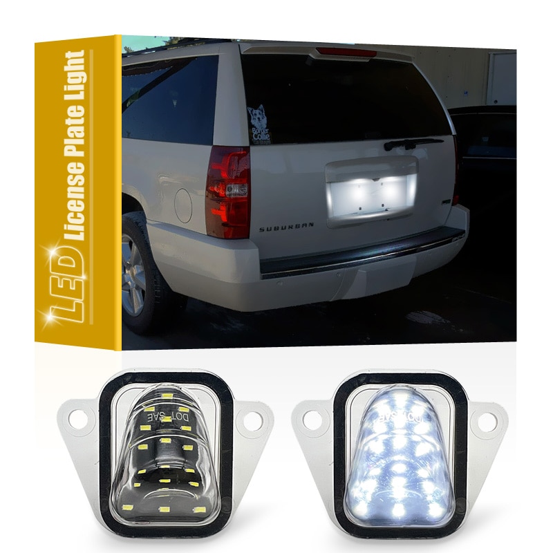 

Белый светодиодный светильник номерного знака в сборе для Chevrolet Suburban 1500/2500 Tahoe GMC Yukon Cadillac Escalade 2007-2014