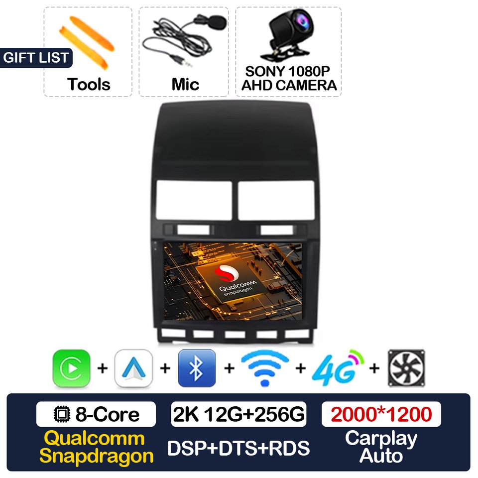 

Автомобильный радиоприемник Android 15 для Volkswagen Touareg GP 2002 2003 2004 2005-2010 Мультимедийный видеоплеер GPS NAVI 4G WIFI QLED DSP 2DIN