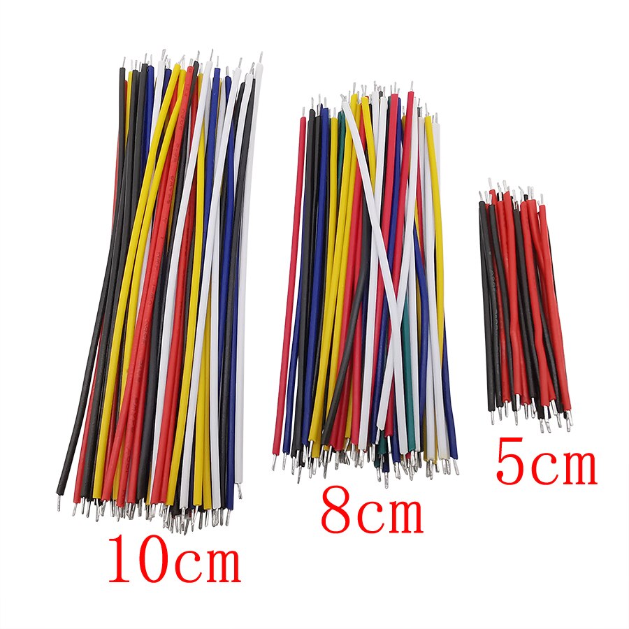 

130 шт./лот Луженая макетная плата перемычка Кабель Wire5 8 10 см 24AWG для Arduino 6 цветов гибкий два конца ПВХ провод электронный