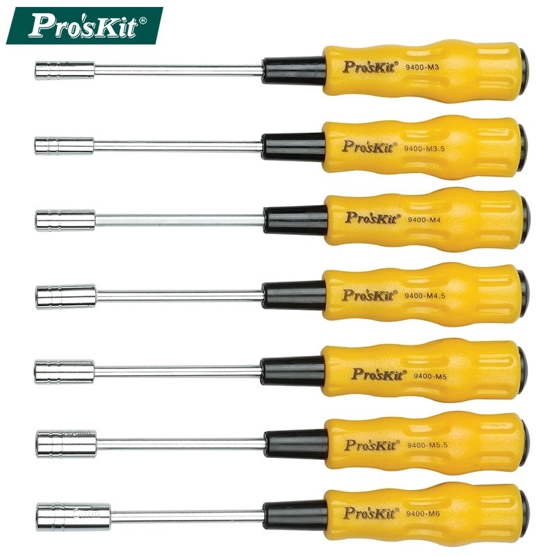 

Ультратонкая настенная Прецизионная отвертка Proskit 1PK-9402, двухцветная мягкая ручка, подходит для ремонта электроники и компьютера, 7 шт.