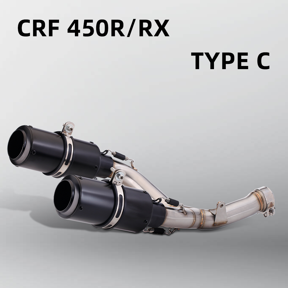 

Модифицированная выхлопная труба мотоцикла для Honda CRF 450R CRF 450RX выхлопной глушитель из нержавеющей стали с двойным отверстием 2015-2020