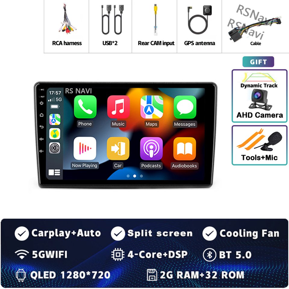 

Автомагнитола Carplay для Kia Ceed 2006 2007 2008-2012, Android 14, радио, навигация, GPS, видео, стерео проигрыватель 2 Din, камера 360 DSP