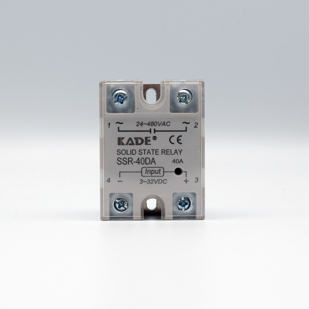 

Однофазное твердотельное реле SSR-10DA/25DA/ 40DA/60DA DC control AC SSR в белом корпусе, пластиковая крышка
