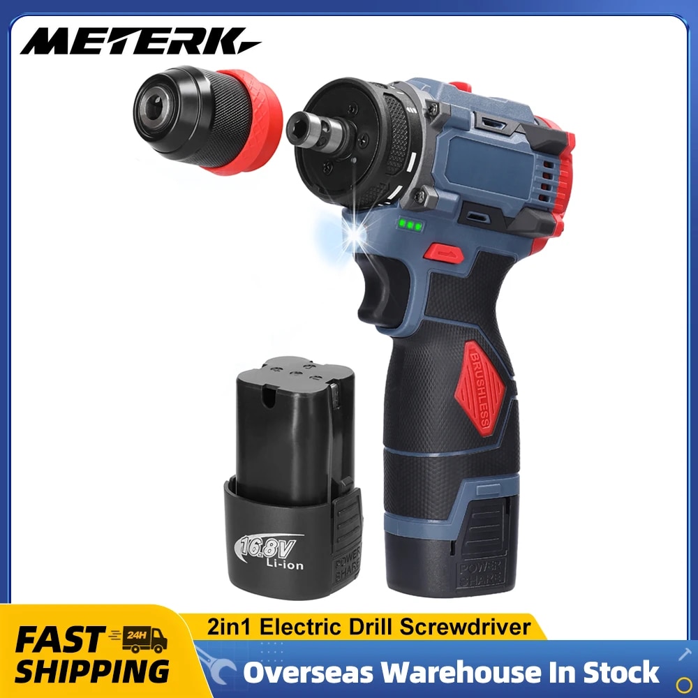 

Meterk 16.8V/21V 2в1 Литиевая дрель-отвертка