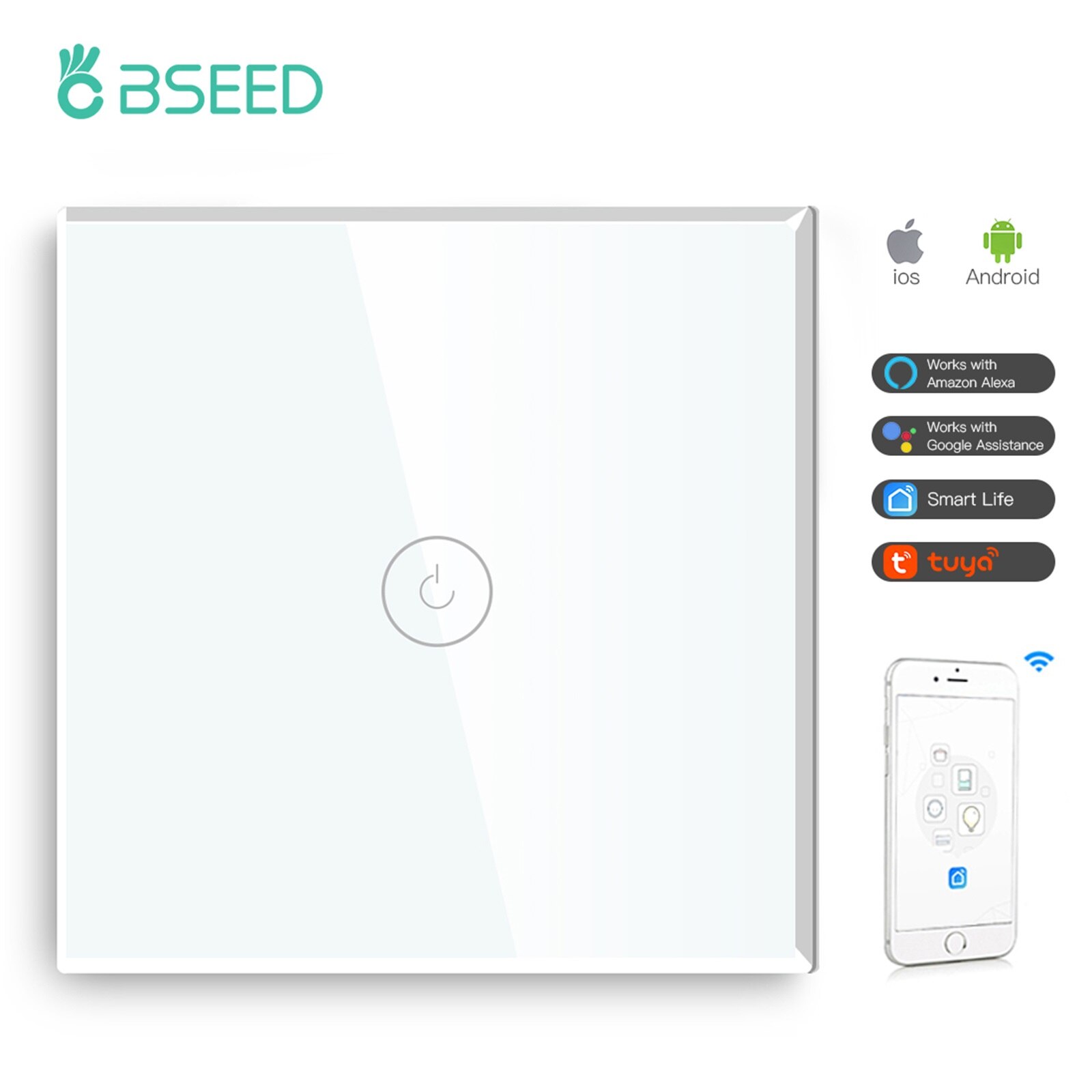 

Сенсорные выключатели BSEED WIFI 1/2/3 Gang