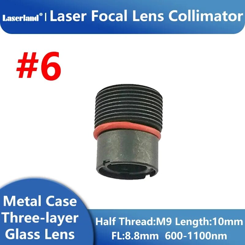 

Лазерная коллимирующая линза M9/P0.5 Laserland 600nm-1100nm