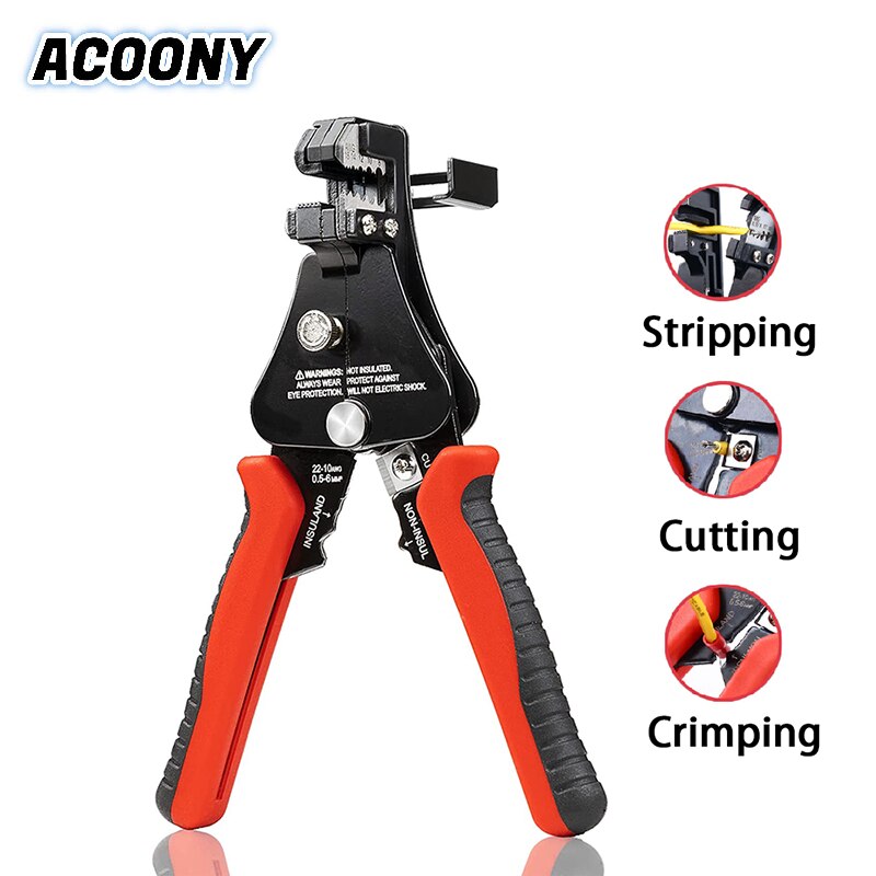 

Автоматические плоскогубцы ACOONY 3в1 для зачистки проводов AWG8-18