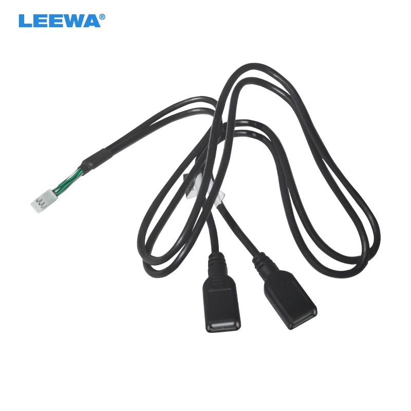 

LEEWA Автомобильный аудиовход Медиа-даний USB 2.0 Разъем Провод 6-контактный USB-адаптер для универсальных автомобильных моделей Кабельный адаптер AUX # CA7355