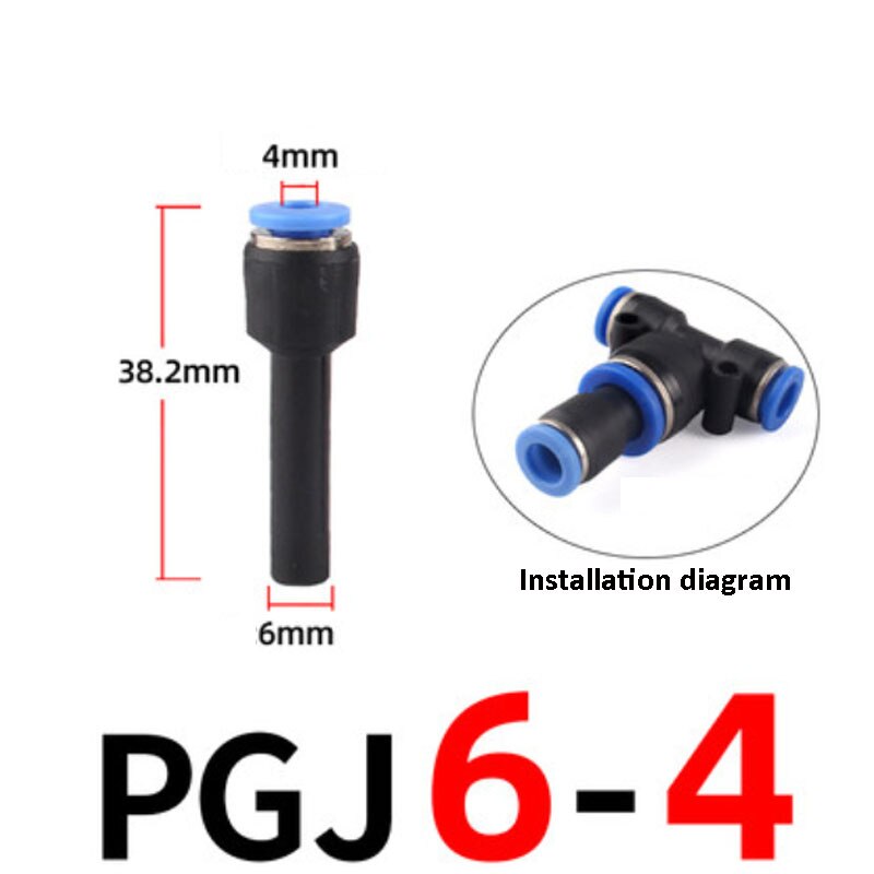 

Прямые пневматические фитинги PGJ 10-6 8-6