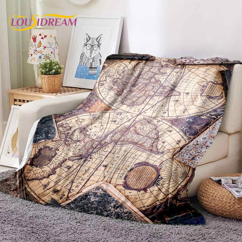 

LOUSIDREAM 3D карта мира одеяло флис