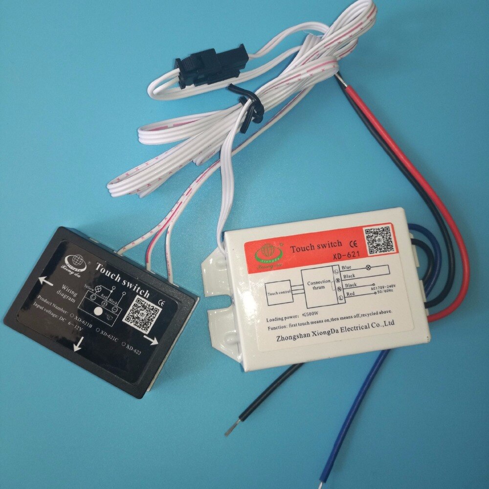 

XD-621 170-240 В сенсорный переключатель включения/выключения для зеркальных ламп, аксессуары для освещения 50/60 Гц, подходит для всех типов ламп среднего размера