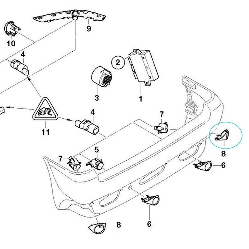 

Для BMW X5 задний бампер PDC объемная Крышка датчика парковки 8268369 8268370 8268367