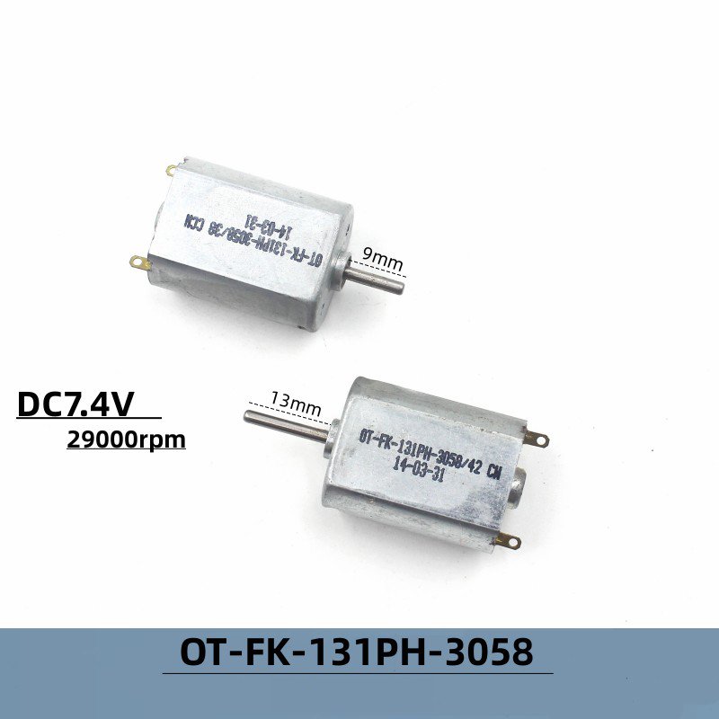 

OT-FK-131PH-3058 двигатель постоянного тока 3,7-7,4 В 6 в, высокоскоростной мини-Мотор 130, обновленный мотор «сделай сам», Радиоуправляемый Дрон, игрушечный слот, модели автомобиля, лодки