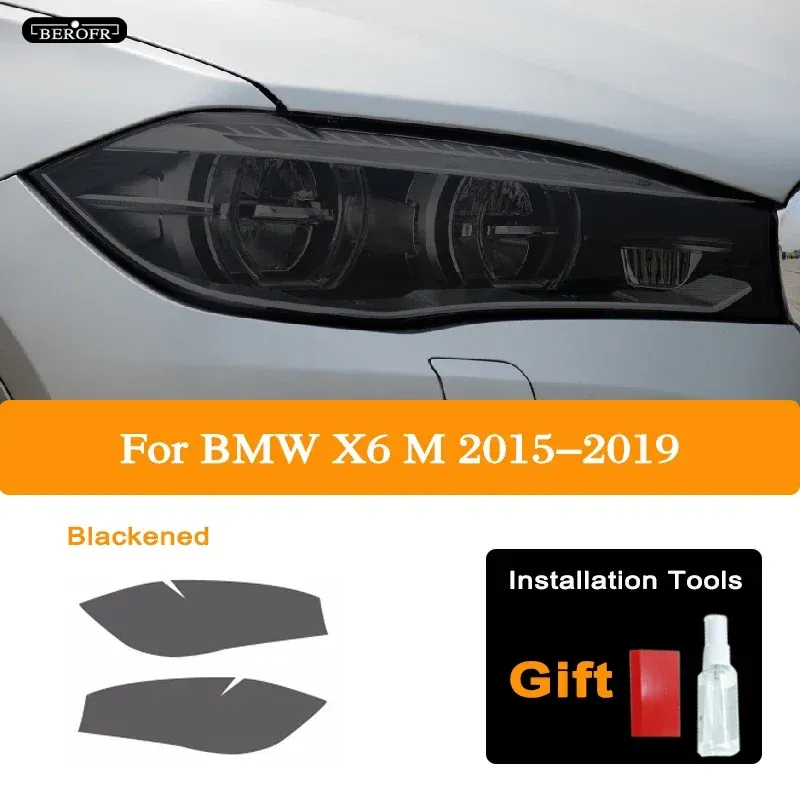 

Для BMW X6 E71 F16 M F86 G06 тонировка для автомобильных фар Черная защитная пленка виниловая защита прозрачная наклейка из ТПУ аксессуары