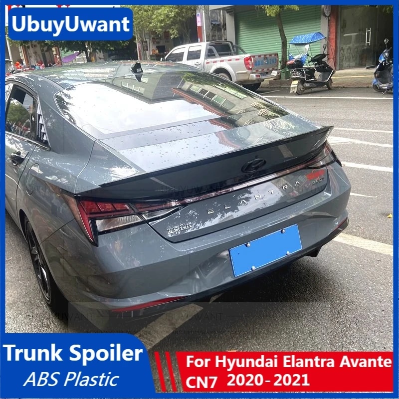 

UBUYUWANT для Hyundai Elantra Avante CN7 2020 2021, спойлер для губ, ABS, заднее крыло, внешние детали, хвостовой спойлер, украшение