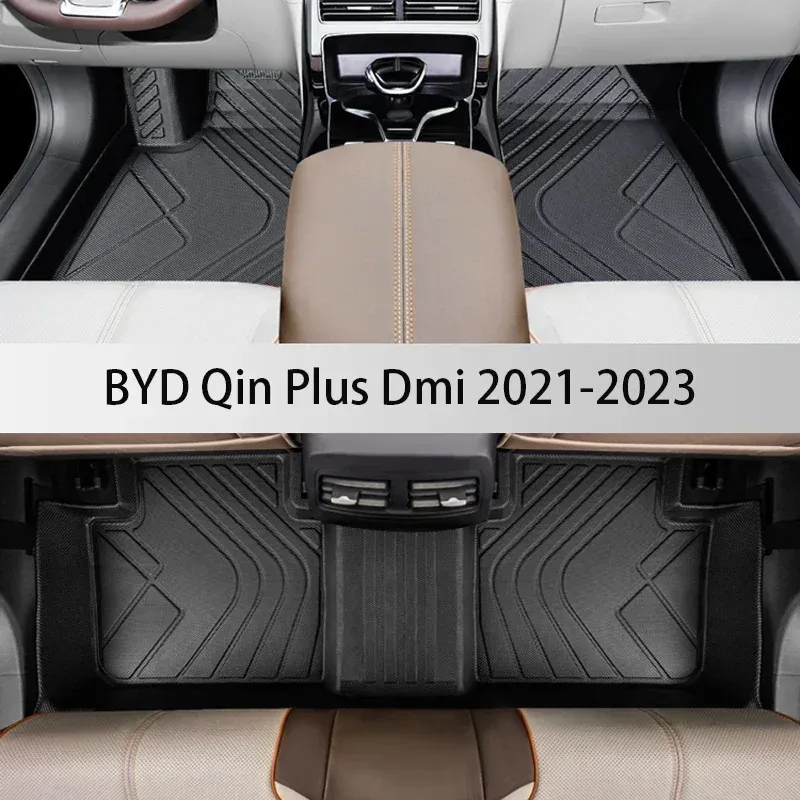 

Автомобильные коврики TPE на заказ для BYD Qin Plus 2021 2022 2023, водонепроницаемый ковер, аксессуары для салона автомобиля