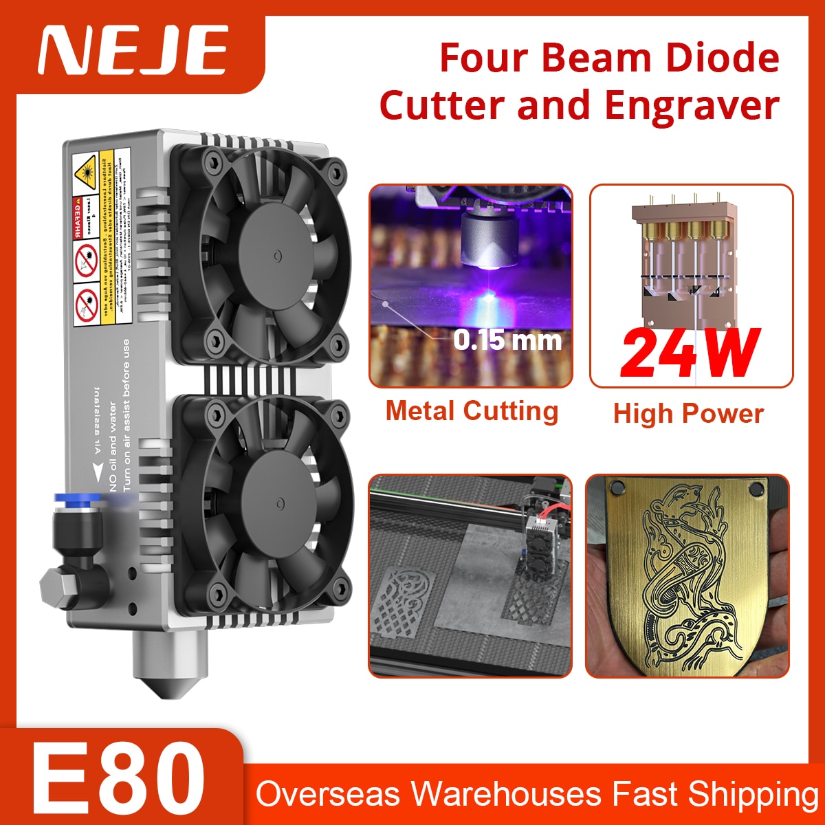 

NEJE 40W-120W Лазерный модуль для резки дерева