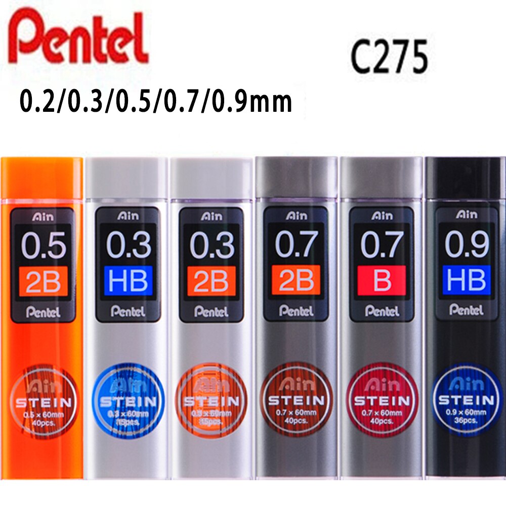 

1 шт. механический карандаш Pentel сменный стержень C275 STEIN антисломанный механический карандаш сменный стержень для студентов 0,2/0,3/0,5/0,7/0,9
