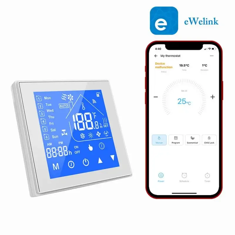 

Умный термостат EWelink с Wi-Fi для нагрева, газового водонагревателя, Alexa Google Tuya Smart Life