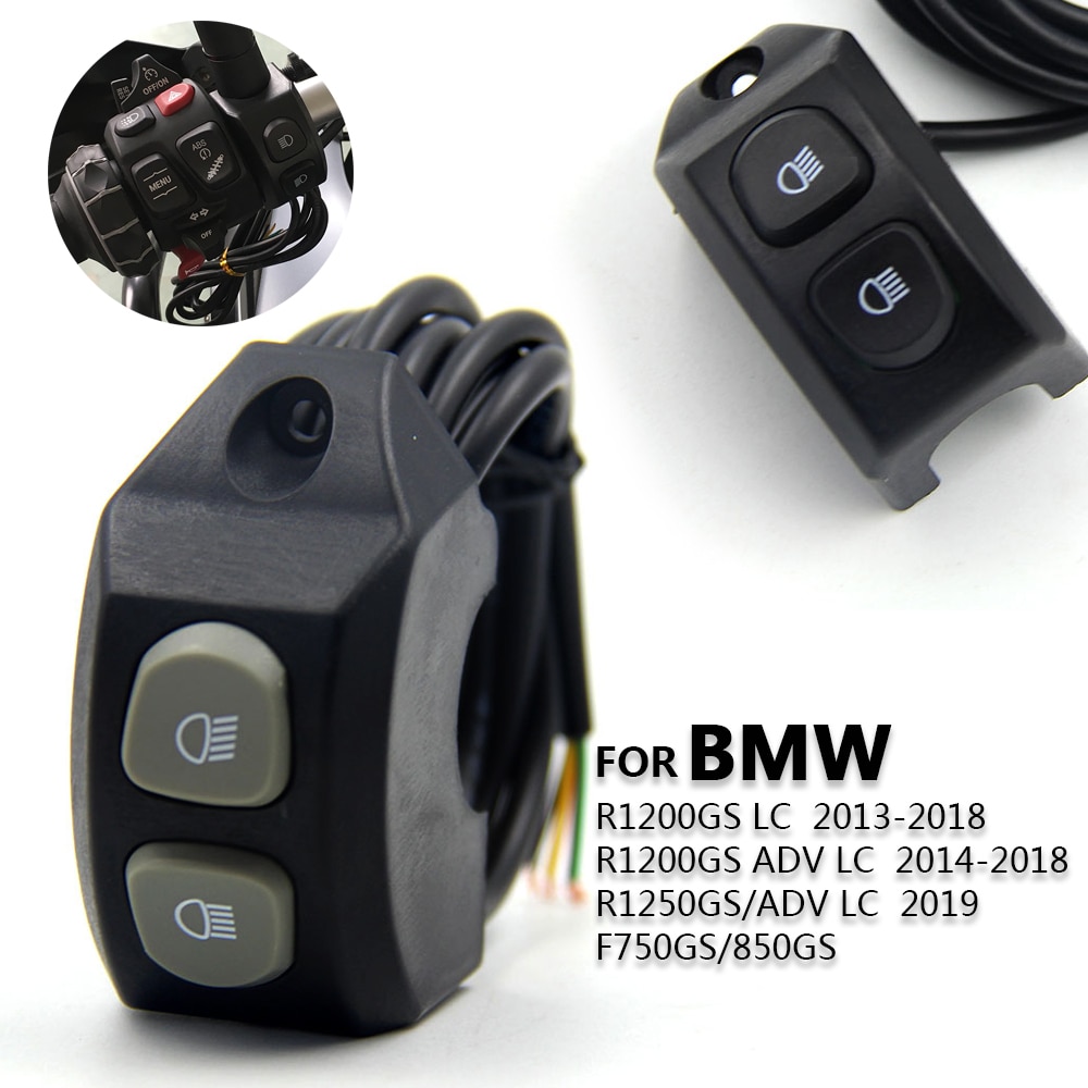 

Ручка переключателя контроллера кнопка ручки для BMW F750GS F850GS R1250GS R1200GS ADV светодиодная противотуманная фара Интерком подъемник лобового стекла