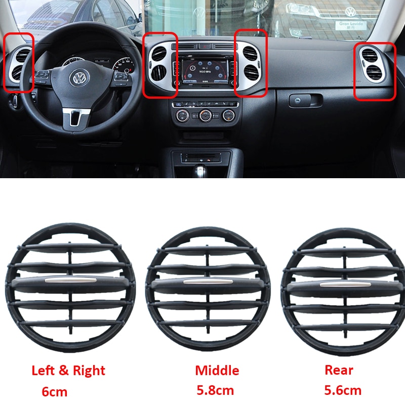 

Для Volkswagen Tiguan 2009-2017 салон автомобиля, кондиционер, розетка, вентиляционное отверстие, приборный стол, раздвижная складная арматура, выбор