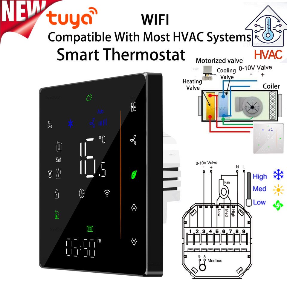 

TUYA Wi-Fi Термостат для отопления и охлаждения