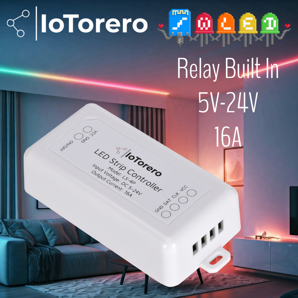 

IoTorero WLED 16А RGB-контроллер для светодиодных лент