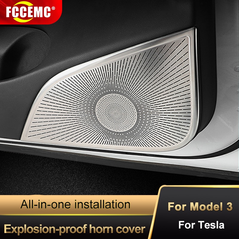 

Для Tesla Model 3 2021-2022 автомобильные аксессуары передняя колонка на крышу, звуковой сигнал, крышка динамика, звуковая декоративная аудиопанель, рамка с блестками
