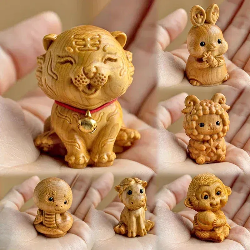 

Деревянные фигурки животных 12 знаков зодиака