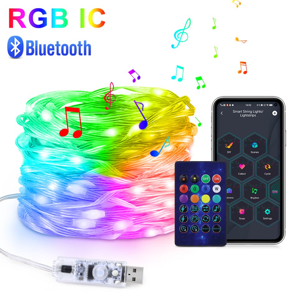 

CHNAITEKE RGBIC Bluetooth светодиодная лента 5м