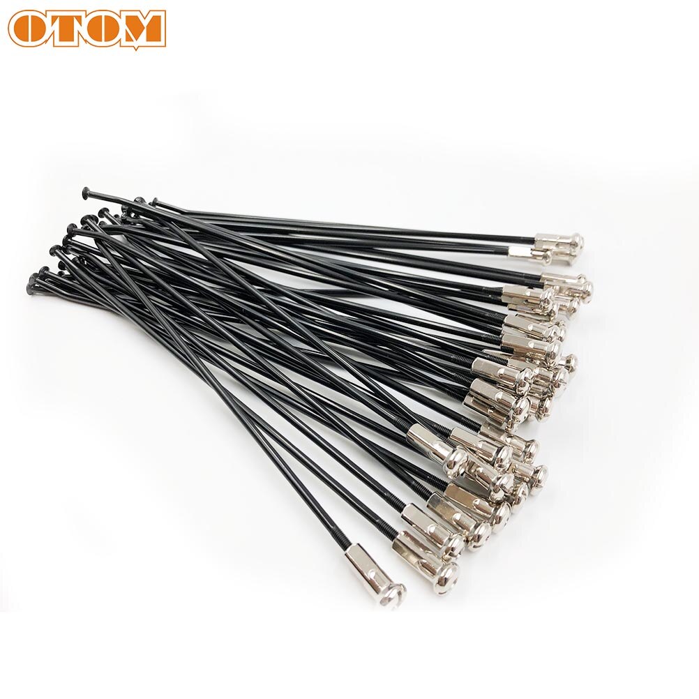

Ниппели спицы OTOM для мотоцикла, стальные передние и задние для KAWASAKI KX KXF KLX 250 450, горный велосипед, обод колеса, черный провод