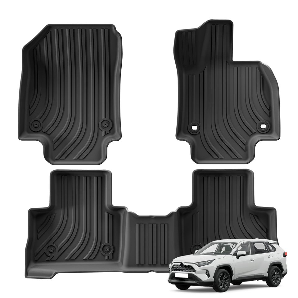 

RHD для Toyota RAV4 2019-2024 2025, автомобильные коврики с правым рулем, подкладка для багажника, коврик для багажника, TPE, 3D коврик для ног, аксессуары