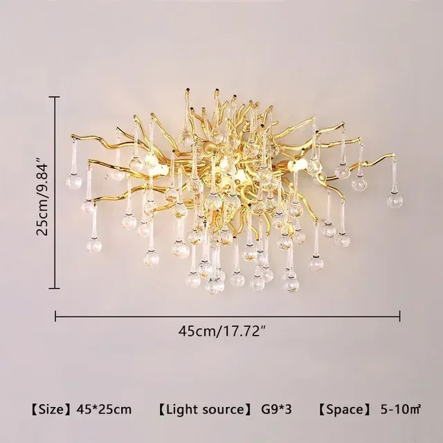 

Хрустальная LED люстра TAONUANSHU, золотая/серебристая