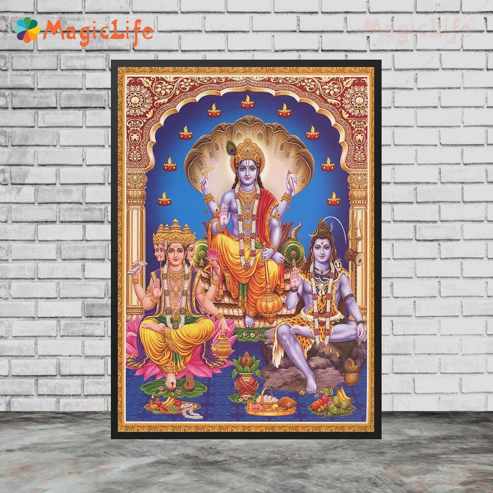 

Настенная живопись Vishnu, Brahma And Shiva Gods