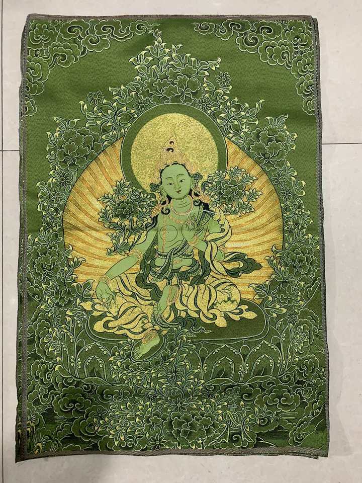 

Шелковая зеленая тара Thangka