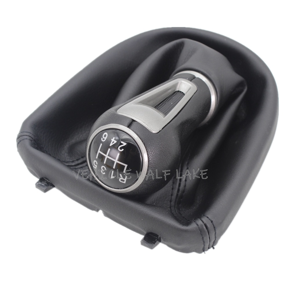 

Для Seat Leon MK2 1P 2005 2006 2007 2008 2009 2010 2011 2012 Автомобильная 5-6-скоростная ручка переключения передач с кожаным чехлом