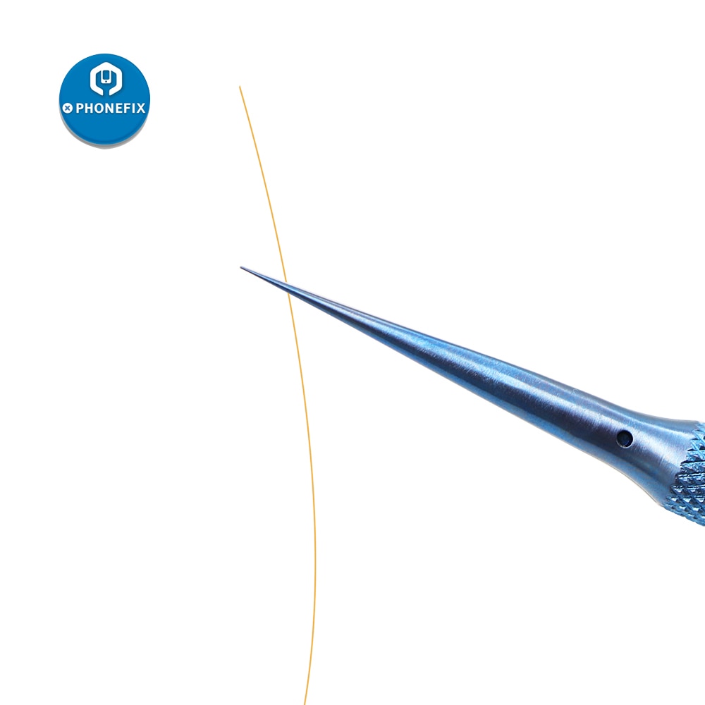 

Точный пинцет из титанового сплава, линия отпечатков пальцев, медная проволока 0,01/мм перемычка мм, ремонт печатных плат